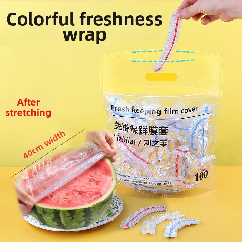 Dongtai Plastový Kryt na Potraviny, Jednorazový, Hrubší a Širší, 100 Kusov v Balení