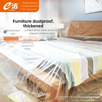 Ochranný kryt proti prachu na postele a nábytok, plast, štvorcový tvar, vodotesný, jednorazový