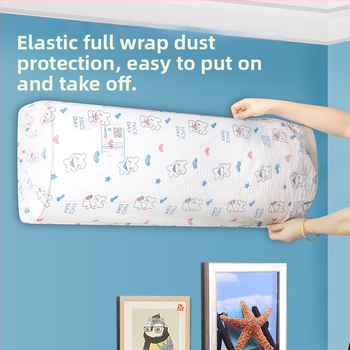 Kryt klimatizácie, plné pokrytie, netkaná textília, moderný minimalistický štýl.