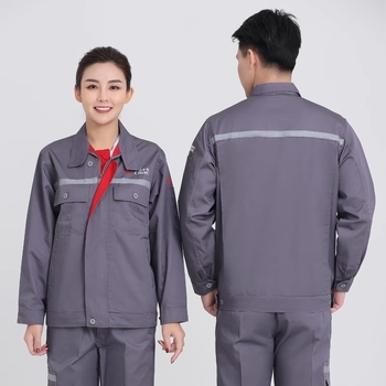 Shengdelong Pánska súprava pracovného oblečenia pre mechanika s reflexnými detailmi, bavlnená zmes, jar–jeseň, továreň