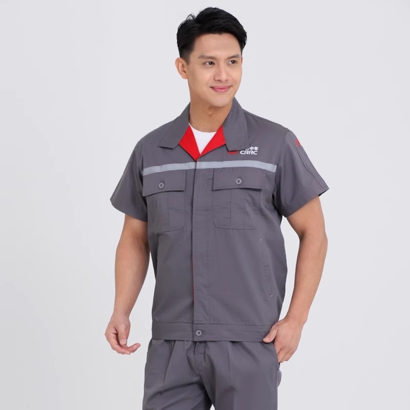 Shengdelong Pánska súprava pracovného oblečenia pre mechanika s reflexnými detailmi, bavlnená zmes, jar–jeseň, továreň