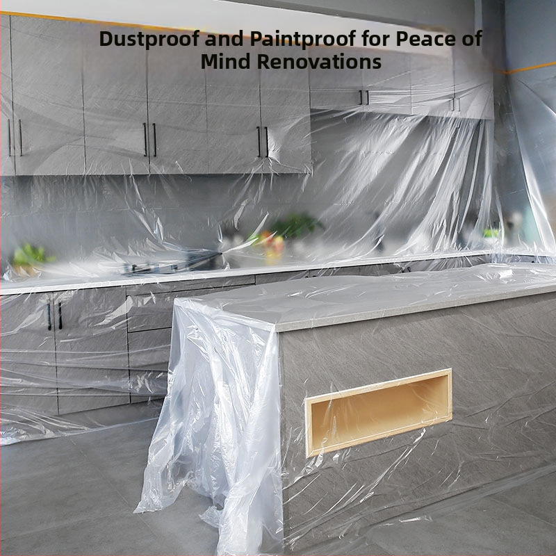 Jednorázová PE prachová ochranná plášť pre domový nábytok – pohovka a posteľ, Model 325, Jednoduchý štýl, Žiadne zákazkové spracovanie