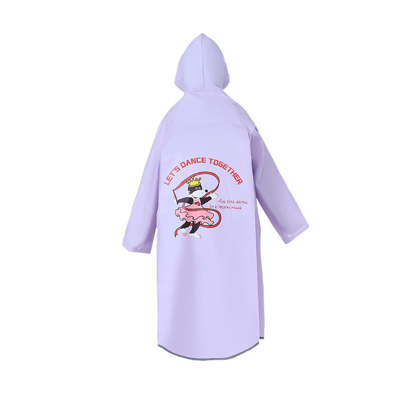 Детски дъждовен пончо, анимационен стил, EVA плат, дебел, за едно дете, Kaiwei, многофункционален дъждобран, печатано лого