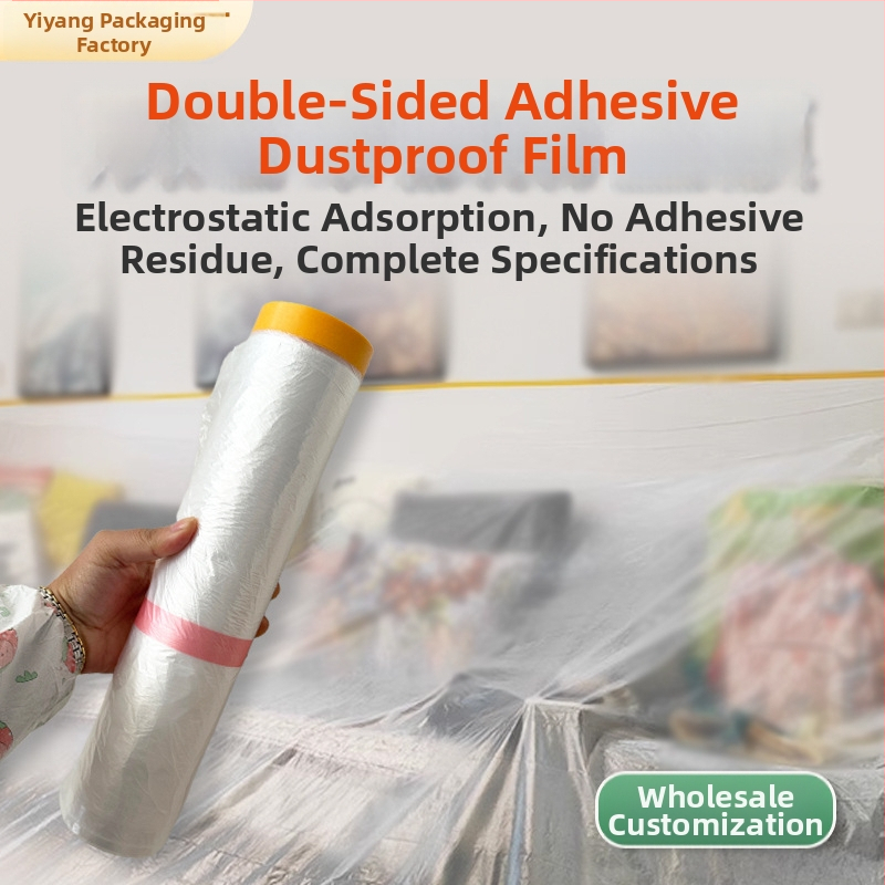 Pravouhlý plastový ochranný film pre dekoráciu nábytku a internátu; priehľadný, s logom, prispôsobiteľný a narezať na mieru.