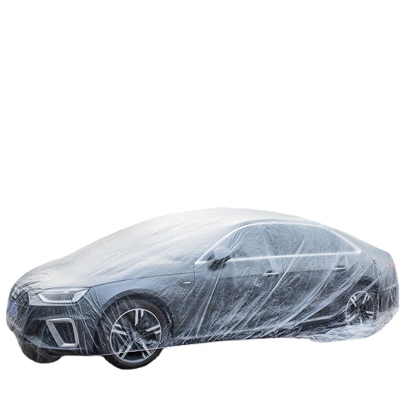 Husa de mașină din film PE transparent, îngroșat, rezistent la ploaie și praf, universală; Brand: Yin chun; Material: Alt; Personalizare: Da; Compatibil: Mașină; Stil: Transparent