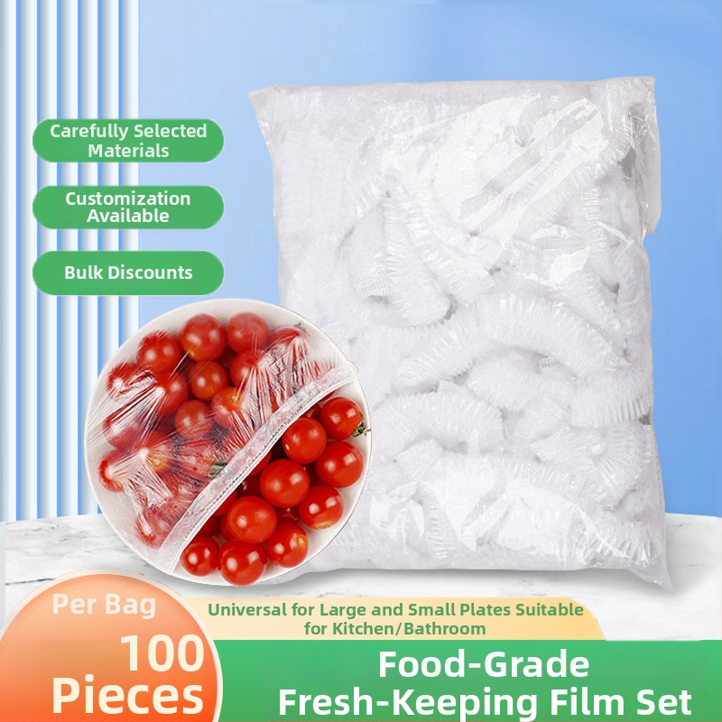 Jednorázové kryty potravinovej fólie na misky, 100 ks v balení, do chladničky, od -60°C do 100°C, prachotesný