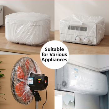 Jednorazový prachový kryt pre domáce spotrebiče — priehľadný, proti švábom, vhodný pre hrniec na ryžu, mikrovlnnú rúru a fritovací hrniec