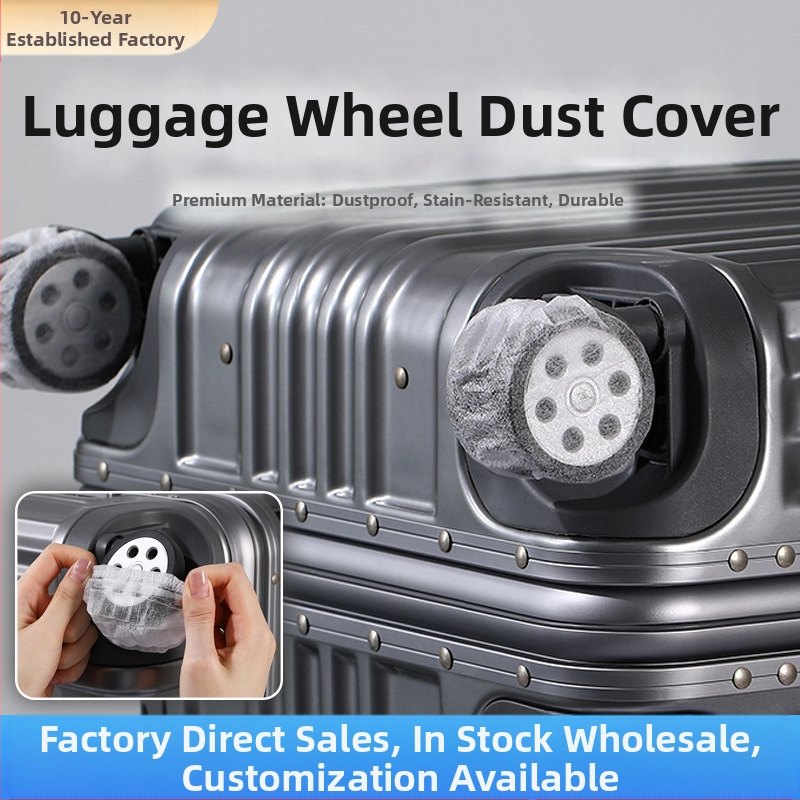 Univerzálne jednorazové ochranné krytie kolies kufra — netkaná textília, elastické, vhodné pre kufre, stoly a kreslá