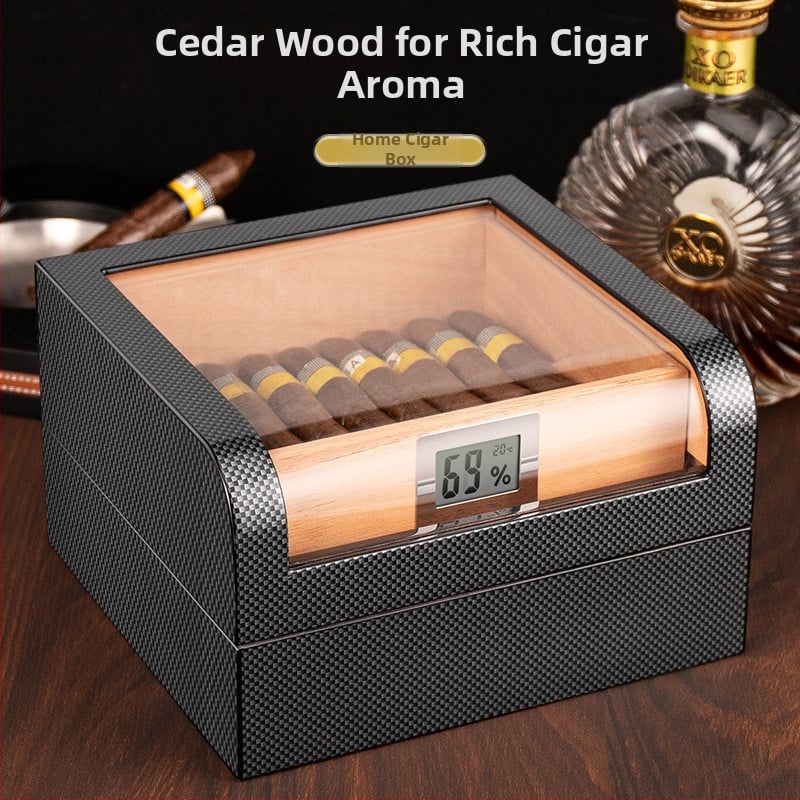 Humidor na cigary – Snow pine – Ručne vyrobený – Kapacita 50 kusov – Pôvod Guangdong