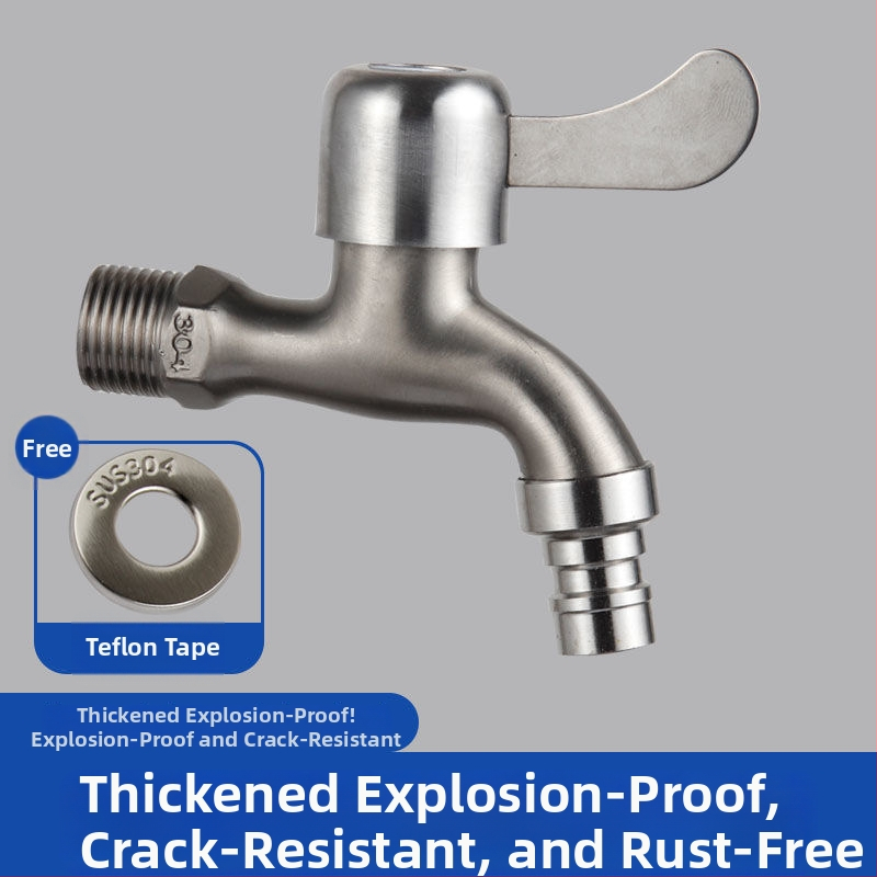 Nerezová vodovodná batéria s deliťom, 1 vstup, 2 výstupy, univerzálna montáž, keramický diskový Ventil