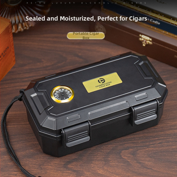 Prenosná krabička na cigary, vodotesná a uzatvárateľná, dvojvrstvová konštrukcia, veľká kapacita, sada 10 kusov (Značka: HANNICOOK)