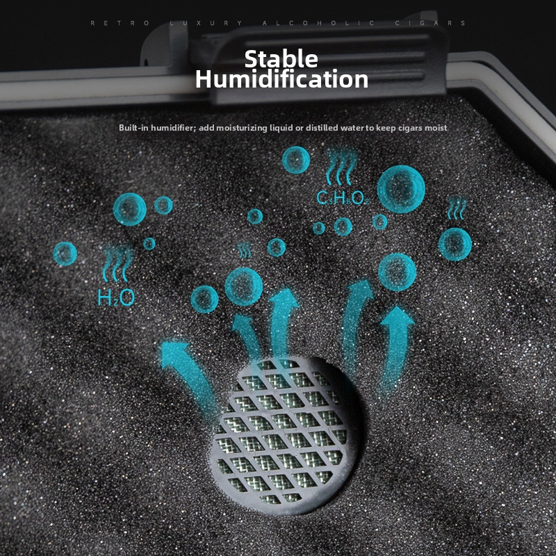 Käepärane sigari karp, veekindel ja tihedalt suletud, kahekordne konstruktsioon, suur maht, kümne ühikuga komplekt (Bränd: HANNICOOK)