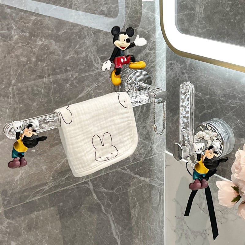 Držiak na uteráky na stenu so silnou prísavkou, bez vŕtania, z plastu, štýl Light Luxury, imega