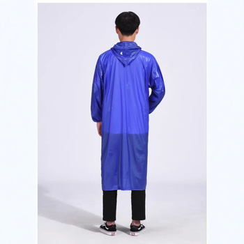 PVC dážďový pončo pre dospelých, dlhý, nepremokavý na turistiku