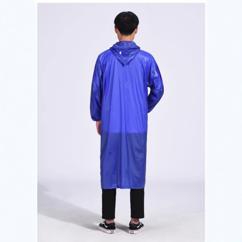 PVC dážďový pončo pre dospelých, dlhý, nepremokavý na turistiku
