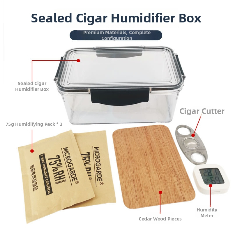 Huabei Sigari Humidor Kast – PET Materjal, Suletud Niiskuse ja Putukate Vastane, 20-Komplekt, Kohandatav