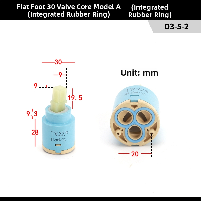 Kuchynský drez keramické jadro ventilu 25/35/40 – horúca/studená miešacia súprava, sada údržby