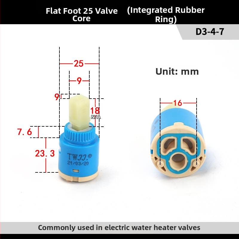 Kuchynský drez keramické jadro ventilu 25/35/40 – horúca/studená miešacia súprava, sada údržby