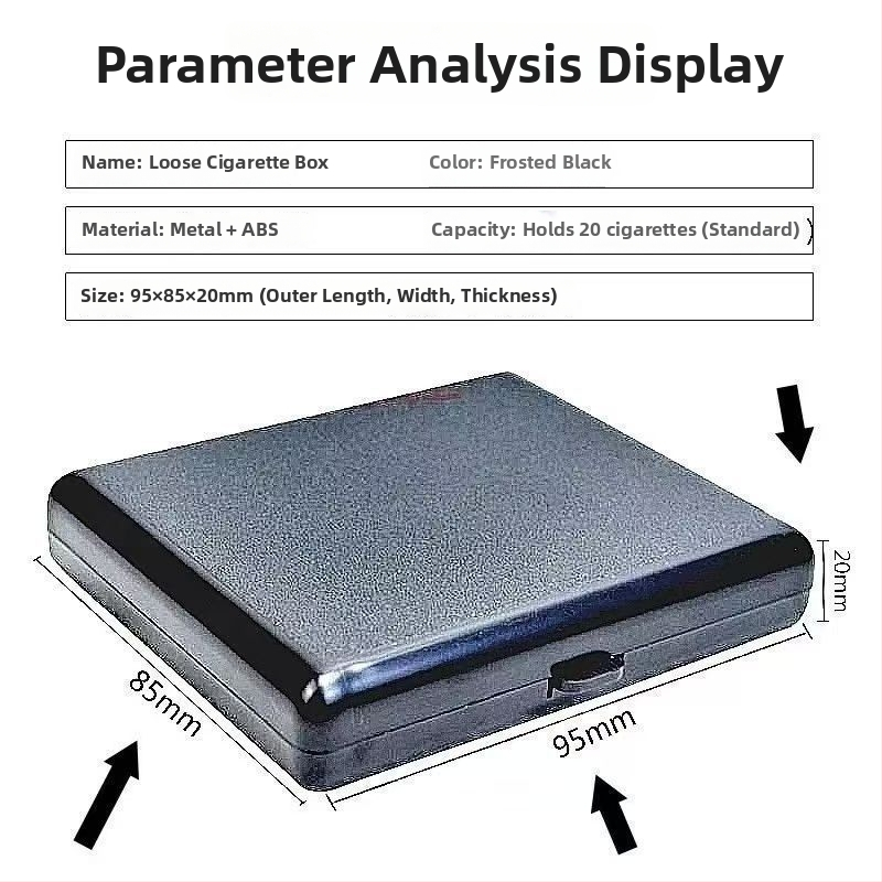 Sigarettide karp Flip-Top, ultraõhuke, luksuslik liivapritsitud viimistlus, plastikust (Materjal: Plastik; Logo trükkimine: Jah; Karbi kogus: 300; Tootekood: HQ)