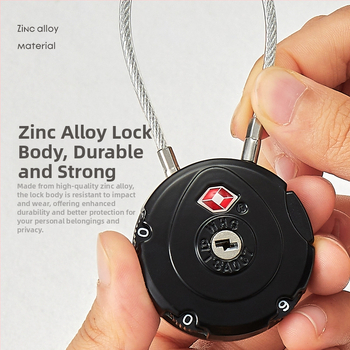 Digitálna zámka s heslom na batožinu a skrinky — zinková zliatina, hrúbka tyče 0,5 mm, rozstup 3 cm