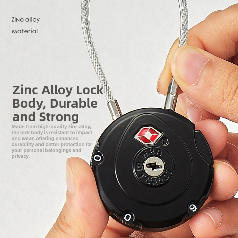 Digitálna zámka s heslom na batožinu a skrinky — zinková zliatina, hrúbka tyče 0,5 mm, rozstup 3 cm