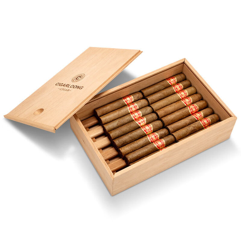 Drvena kutija humidor za cigare sa velikim kapacitetom, zatvara se, prijenosna, 15 cigara