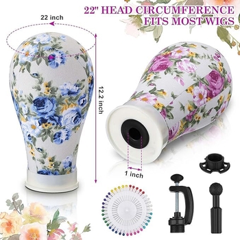 Yunjin forma hlavy na parochu – plátená hlava pre ostrihanie, podpora hlavy manekén, nástroj na ostrihanie (neto obsah: 200)