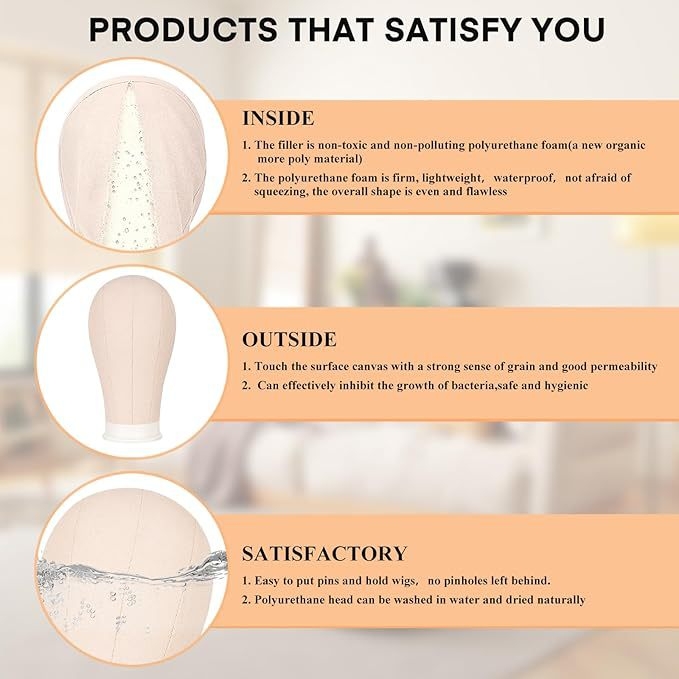 Yunjin forma hlavy na parochu – plátená hlava pre ostrihanie, podpora hlavy manekén, nástroj na ostrihanie (neto obsah: 200)