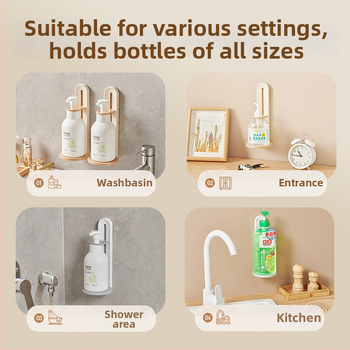 Ecoco nástenný regál do kúpeľne, nastaviteľný, plastový, s odvodnením, jedno poschodie, nosnosť 1 kg