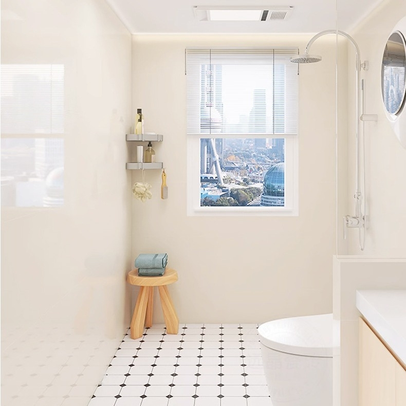 Fényes beltéri falipla, Bright micro cement sorozat, mikrocement burkolat, csúszásmentes, fürdőszobai falakhoz