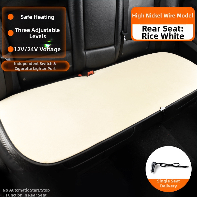 Grafénová vykurovacia podložka na sedadlo auta, zima, 12V/24V, univerzálne, povrch fleecu, výplň z velúru