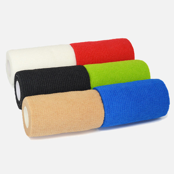 Veterinárny obväz na kopytá, samolepiaci, nelepí na srsť ani na kožu; materiál: netkaná textília + elastan; elasticita 200–220%; vhodný pre skot, ovce a kone