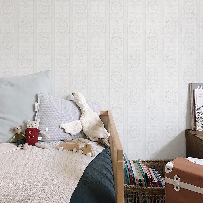 3D Rococo nástenná nálepka - PVC, samolepiaca, vodotesná, jedno dielna, moderný minimalistický 3D nástenný dekor pre obývaciu izbu, spálňu a študovňu