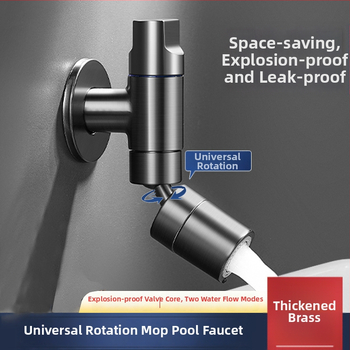 Meďový nástenný zmiešavací kohút pre mop drez, predĺžený, proti striekaniu, model 825, do kúpeľne a na balkón