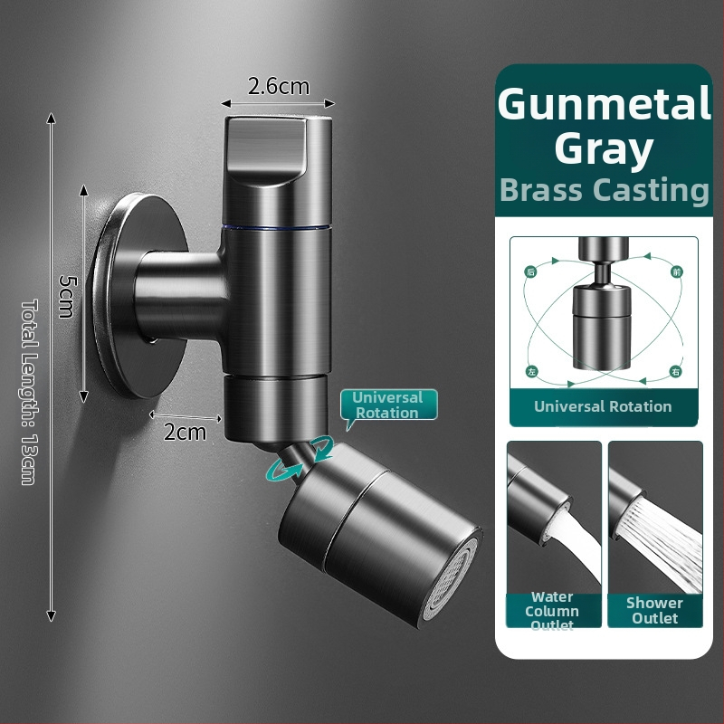 Meďový nástenný zmiešavací kohút pre mop drez, predĺžený, proti striekaniu, model 825, do kúpeľne a na balkón