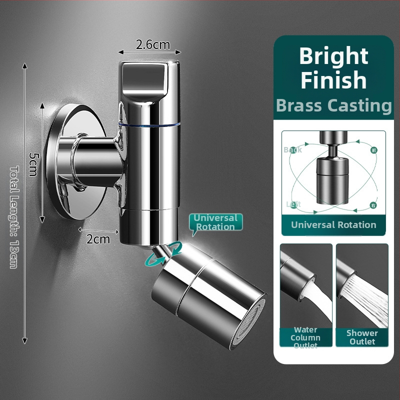 Meďový nástenný zmiešavací kohút pre mop drez, predĺžený, proti striekaniu, model 825, do kúpeľne a na balkón