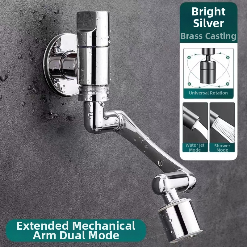 Meďový nástenný zmiešavací kohút pre mop drez, predĺžený, proti striekaniu, model 825, do kúpeľne a na balkón