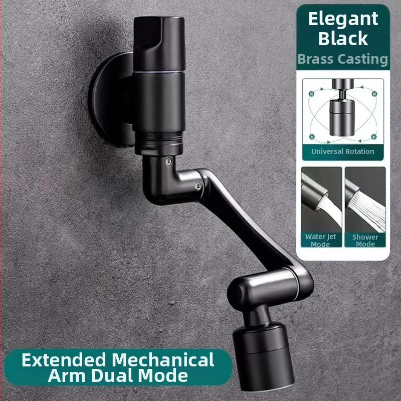 Meďový nástenný zmiešavací kohút pre mop drez, predĺžený, proti striekaniu, model 825, do kúpeľne a na balkón