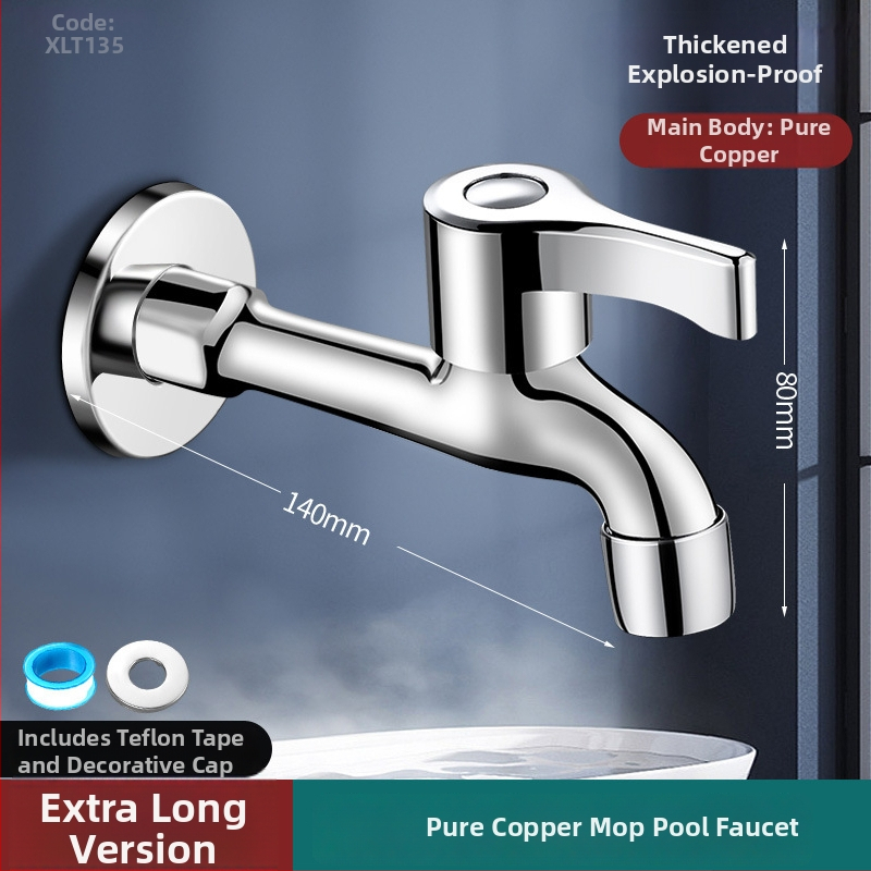 Prívodný kohút na práčku, čistý meď, zapustený do steny, 20 mm pripojenie, keramický diskový ventil, brúsený povrch