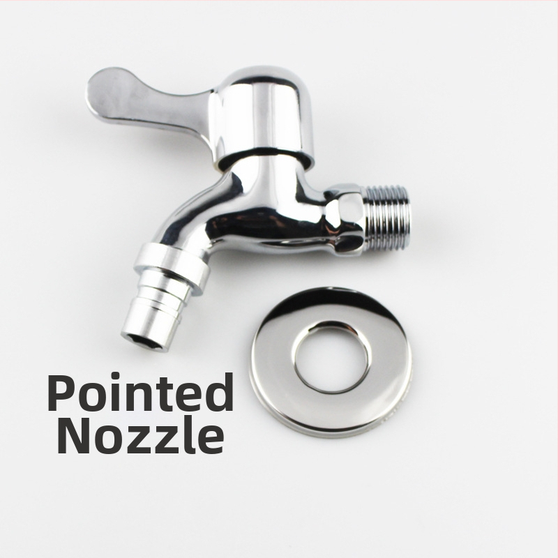 Rozšírený kohút na práčku do steny, dvojité použitie, zliatina zinku, 15 mm vstup, 20 mm sedadlo ventilu, 1,6 MPa