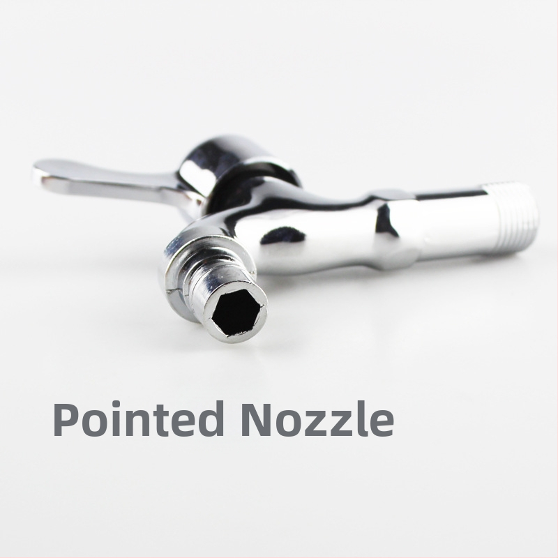 Rozšírený kohút na práčku do steny, dvojité použitie, zliatina zinku, 15 mm vstup, 20 mm sedadlo ventilu, 1,6 MPa