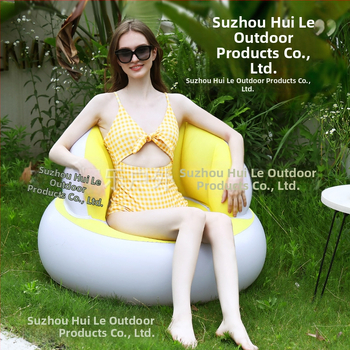 Nafukovacia jednosedová pohovka do kancelárie a domova, prenosná a skladacia pre vonkajšie použitie (PVC; 1 osoba; vzduchová pumpa; 1200)