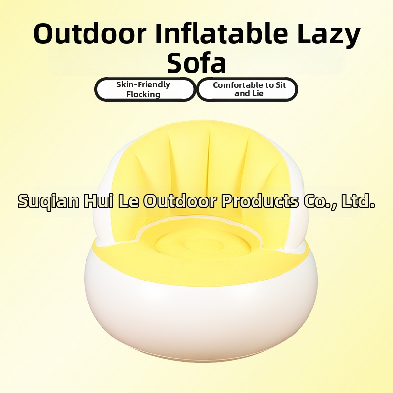 Nafukovacia jednosedová pohovka do kancelárie a domova, prenosná a skladacia pre vonkajšie použitie (PVC; 1 osoba; vzduchová pumpa; 1200)