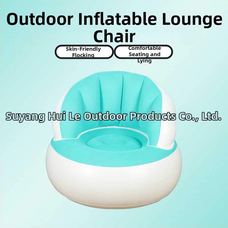 Nafukovacia jednosedová pohovka do kancelárie a domova, prenosná a skladacia pre vonkajšie použitie (PVC; 1 osoba; vzduchová pumpa; 1200)