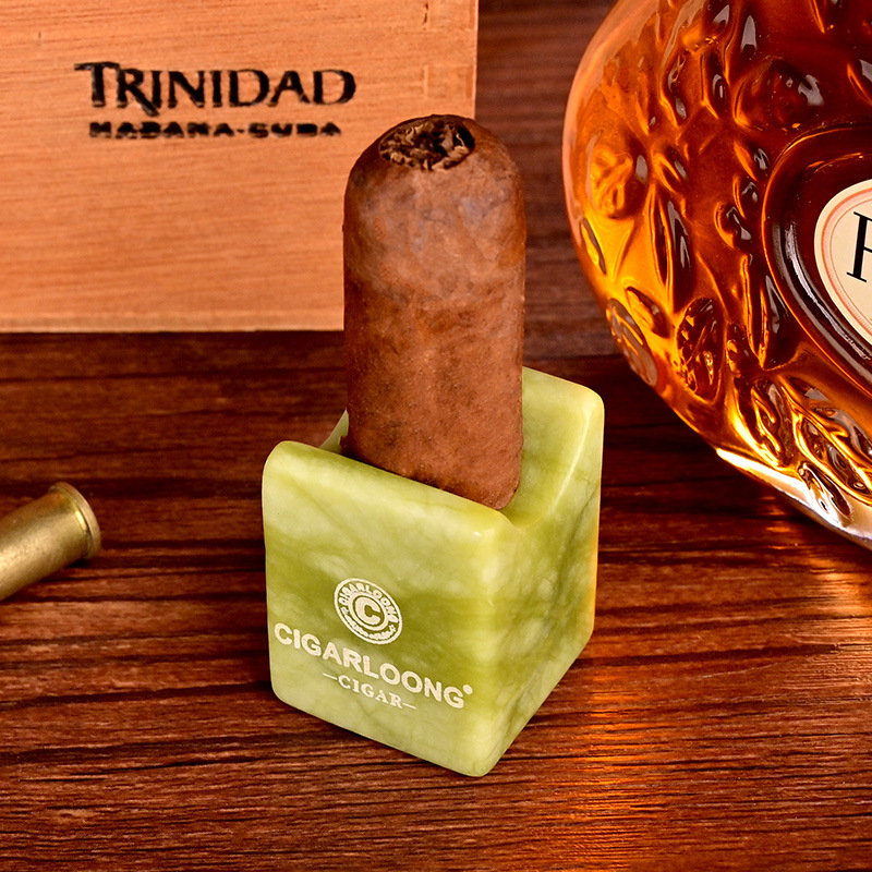 CIGARLOONG jadeový držiak na cigáre, s veľkým priemerom otvoru, prenosný