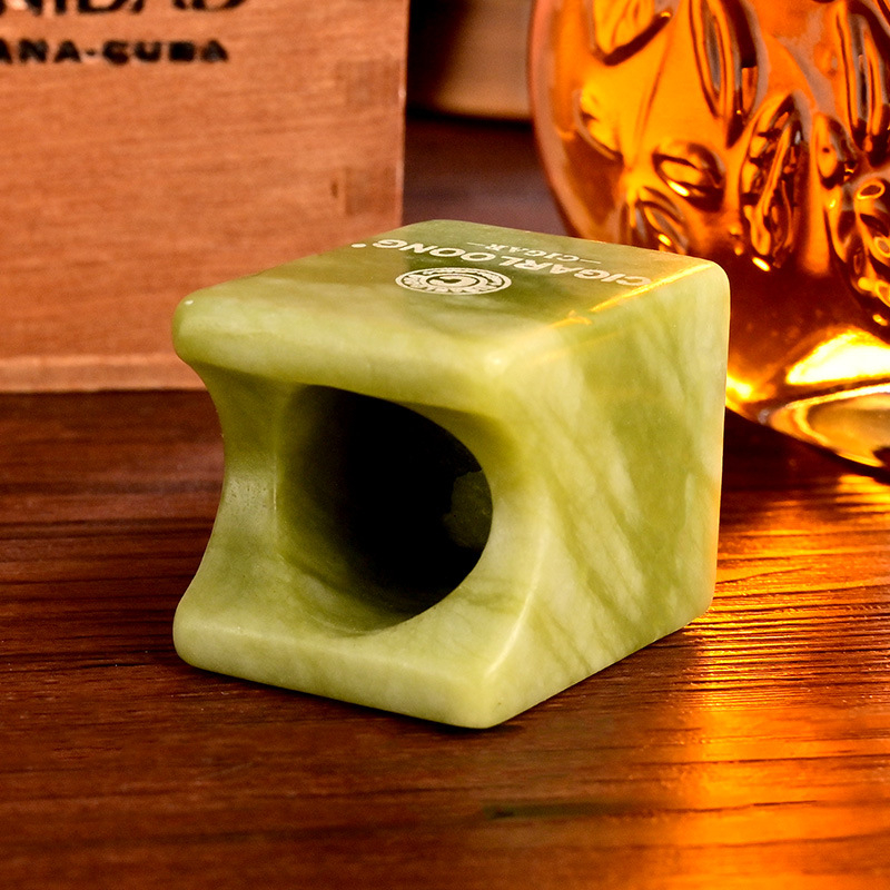 CIGARLOONG jadeový držiak na cigáre, s veľkým priemerom otvoru, prenosný