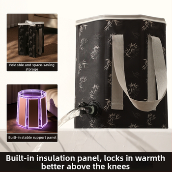 Sklápateľná vaňa na namáčanie nô – hlboká PVC vaňa na domáce použitie, tepelná izolácia, Lohas Travel, pre dospelých