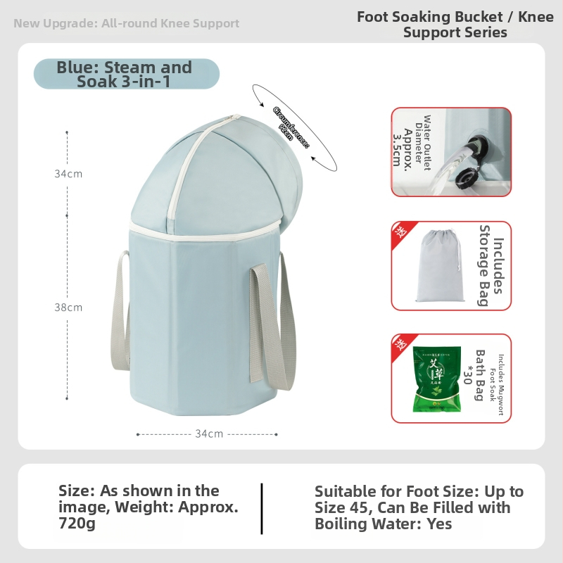 Sklápateľná vaňa na namáčanie nô – hlboká PVC vaňa na domáce použitie, tepelná izolácia, Lohas Travel, pre dospelých