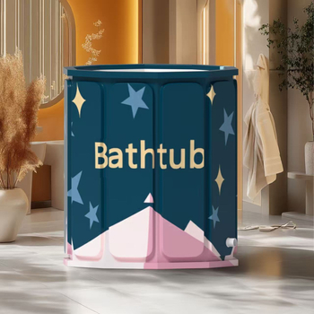 Sklopná vaňa s poklopom pre dospelých, skladací dizajn, konštantná teplota, masážna funkcia a parné bubliny