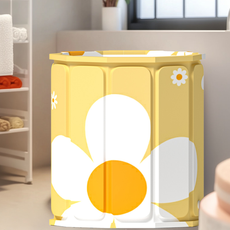 Sklopná vaňa s poklopom pre dospelých, skladací dizajn, konštantná teplota, masážna funkcia a parné bubliny